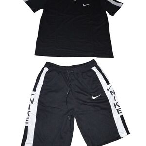 Nike Black and White Athletic Tee and Shorts Set